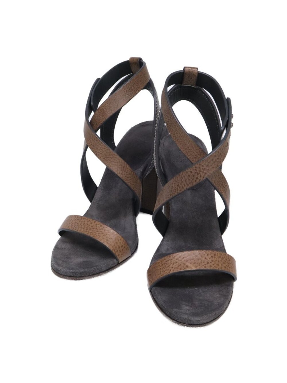 Brunello Cucinelli Monile Decoration Cross Strap Sandals